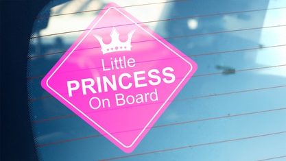 Little Princes On Board Static Cling Sticker