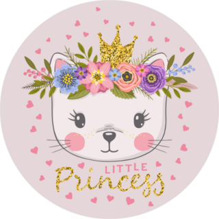 Little Princess Cat With Crown Sticker