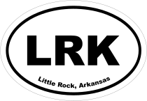 Little Rock, Arkansas Oval Stickers