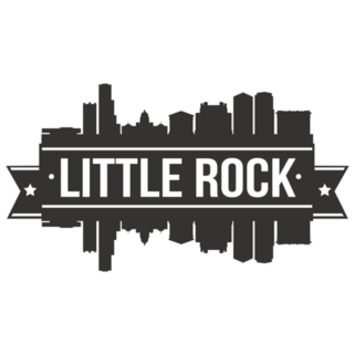 Little Rock Arkansas, Skyline Silhouette Sticker