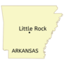 Little Rock City Location On Arkansas State Map Sticker
