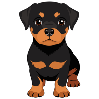 Little Rottweiler Sticker