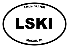 Little Ski Hill Oval Sticker