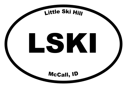 Little Ski Hill Oval Sticker
