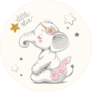Little Star Elephant Ballerina Sticker