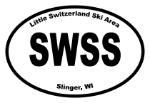 Little Switzerland Ski Area Oval Sticker