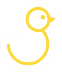 Little Yellow Duck Icon Sticker