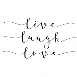Live Laugh Love Black Brush Calligraphy Sticker