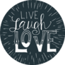 Live Laugh Love Chalkboard Style Sticker