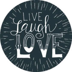 Live Laugh Love Chalkboard Style Sticker