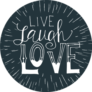 Live Laugh Love Chalkboard Style Sticker