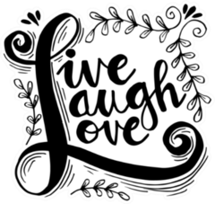 Live Laugh Love Hand Lettered Words Sticker