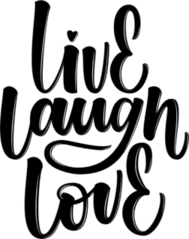 Live Laugh Love Lovely Hand Lettering Sticker