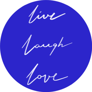 Live Laugh Love On Deep Blue Sticker