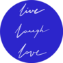 Live Laugh Love On Deep Blue Sticker