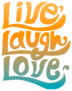 Live Laugh Love Retro Typography Sticker