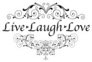 Live Laugh & Love With Swirls Sticker