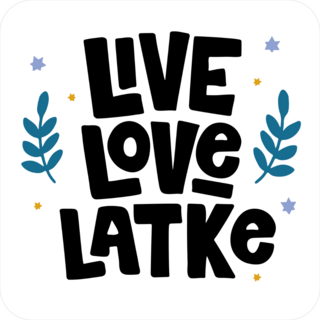 Live Love Latke Hanukkah Sticker