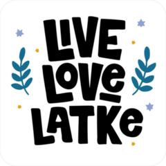 Live Love Latke Hanukkah Sticker