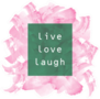 Live Love Laugh Lettering On Green And Pink Sticker