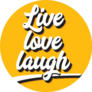 Live Love Laugh On Yellow Sticker