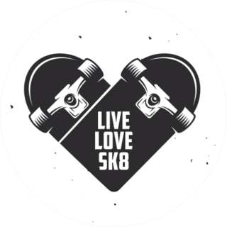 Live Love Skate Quote Sticker