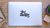 Live Music Sticker on a Laptop (New) example