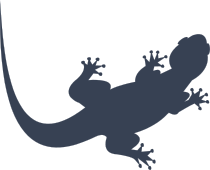 Lizard Gecko Facing Right With Tail Pointing Up Sticker
