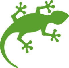 Lizard Gecko Hanging On Sticker