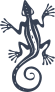 Lizard Gecko With Long Toes And Curly Tail Sticker