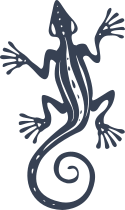 2x Black Gecko Vinyl Sticker Decals – For Car, Ute, Laptop, Fridge – Glossy, Made In Australia