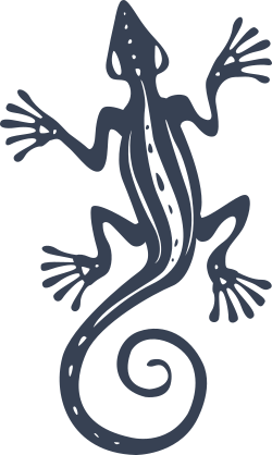 Lizard Gecko With Long Toes And Curly Tail Sticker