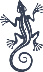 Lizard Gecko With Long Toes And Curly Tail Sticker