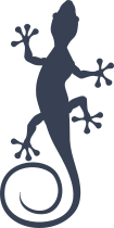 Lizard Gecko With Swirly Tail Sticker