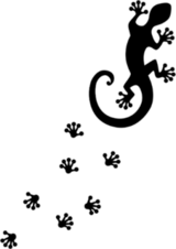 Lizard Leaving Footprints Sticker