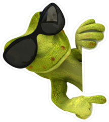 Lizard With Sunglasses Sticker