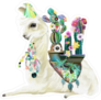 Llama and Cactus Sticker