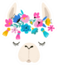 Llama Head Illustration, Cute Hand Drawn Elements Sticker