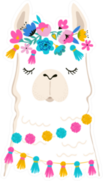 Llama Illustration, Cute Hand Drawn Elements Sticker