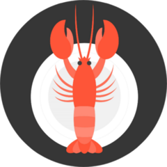 Lobster In Dish Sticker