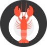 Lobster In Dish Sticker