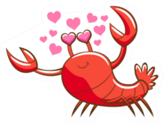 Lobster In Love Sticker