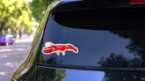 Lobster Side View Sticker on a Rear Car Window (New) example