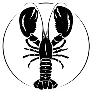 Lobster Silhouette Icon Sticker