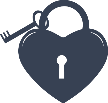 Lock And Key Heart Sticker