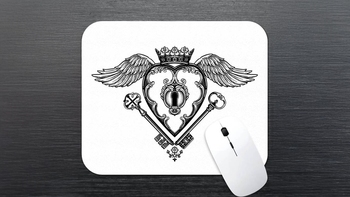 Locked Heart Mouse Pad