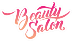 Logo Beauty Salon Lettering In Pink Sticker
