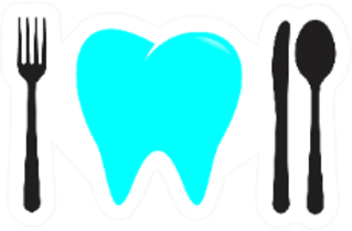 Logo Of Dining And Dentist Sticker