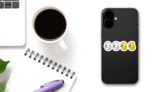 Logo Rubber Duck Cartoon Characters Illustration Sticker on a Phone (New) example