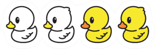 Logo Rubber Duck Cartoon Characters Illustration Sticker
